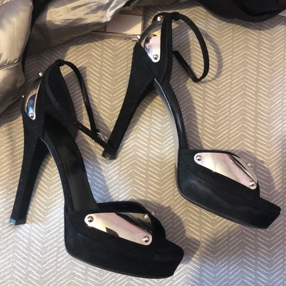 Authentic Gucci metal plated heels